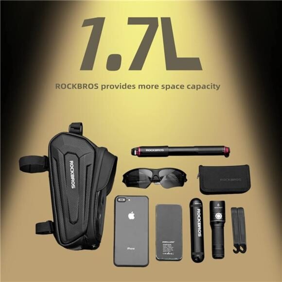 Bike Bag Phone Mount Bag Bicycle Accessories Pouch, EVA Waterproof Bike - Picture 6 of 7